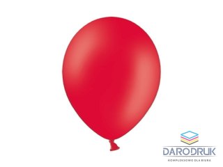 Partydeco Balon gumowy pastelowy 100 szt czerwony 12cal Partydeco (12P-001)