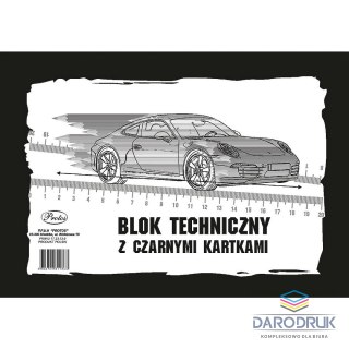 Protos Blok techniczny z czarnymi kartkami A4 CZARNY 10k Protos