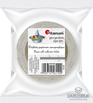 Titanum Etykieta samoprzylepna Craft-Fun Series na rolce, 4 kolory mix [mm:] 50x30 Titanum (25YQ-006)
