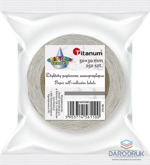 Titanum Etykieta samoprzylepna Craft-Fun Series na rolce, 4 kolory mix [mm:] 50x30 Titanum (25YQ-006)