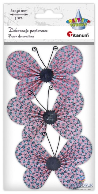 Titanum Ozdoba papierowa Craft-Fun Series motyle 3D Titanum (22YX0825-5B)