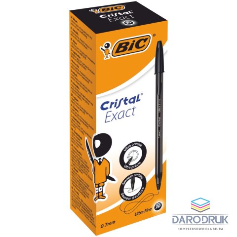 Bic Długopis czarny Cristal Exact wkład czarny 0,7mm Bic (992603)