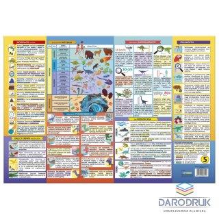 Derform Podkład na biurko dinozaury biała tektura [mm:] 340x500 Derform (POEDN)