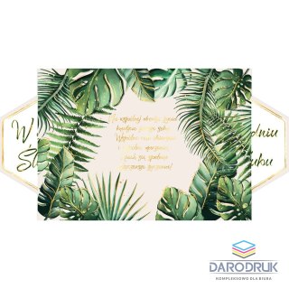 Henry Kartka składana A5 Karnet A5 SLUB ROZ MONSTERA Henry (5907465669061)