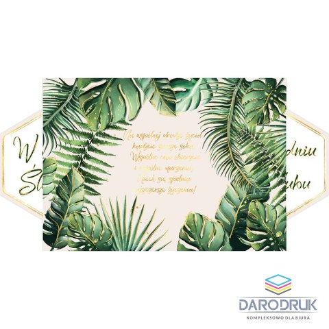 Henry Kartka składana A5 Karnet A5 SLUB ROZ MONSTERA Henry (5907465669061)