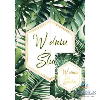 Henry Kartka składana A5 Karnet A5 SLUB ROZ MONSTERA Henry (5907465669061)