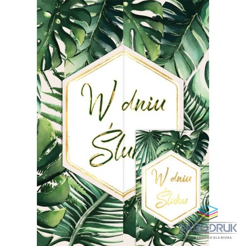 Henry Kartka składana A5 Karnet A5 SLUB ROZ MONSTERA Henry (5907465669061)