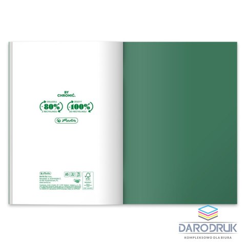 Herlitz Zeszyt A5 Ocean Colors Eco PP 9552407 60k. 70g krata Herlitz (400197971)