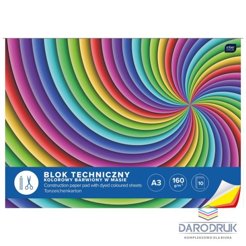 Interdruk Blok techniczny A3 mix 170g 10k Interdruk (BLTA3K)