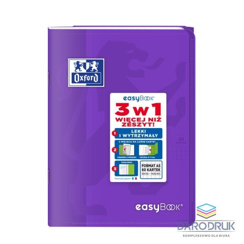 Oxford Zeszyt A5 EASYBOOK 60k. 90g krata Oxford (400146693)
