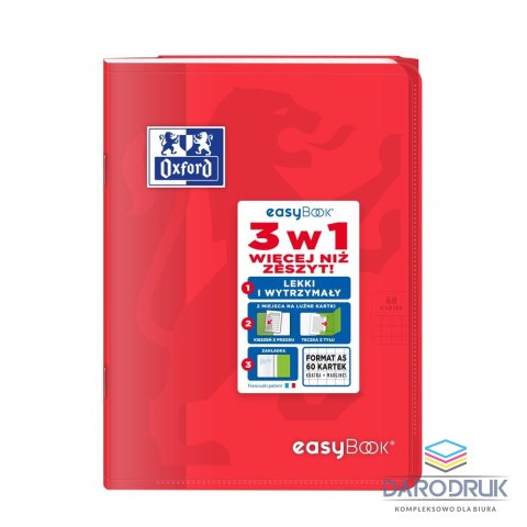 Oxford Zeszyt A5 EASYBOOK 60k. 90g krata Oxford (400146693)