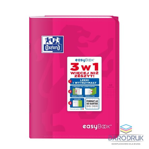 Oxford Zeszyt A5 EASYBOOK 60k. 90g krata Oxford (400146693)