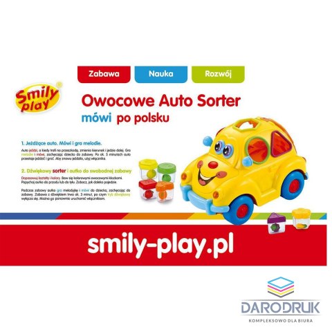 Smily Play Sorter Zabawne auto z muzyką i światłem Smily Play (SP83668)