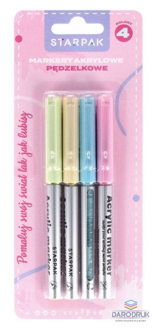 Starpak Marker permanentny akrylowy z pedzelkiem wkład mix pędzelek końcówka Starpak (548337)