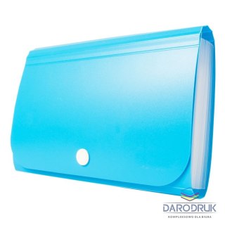 Tetis Teczka z przegródkami MINI organizer harmonijkowy na zatrzask 5903242102851 B6 kolor: niebieski Tetis (BT613-N niebieski)