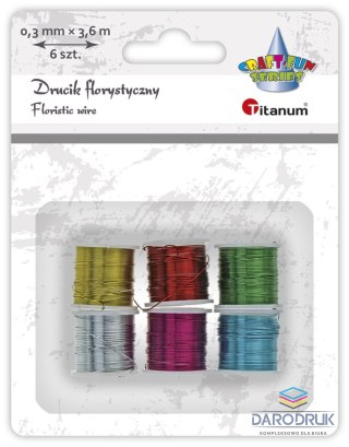 Titanum Drucik Craft-Fun Series florystyczny 6szt/0,3mmx3,6m kolor: mix 3,6 m Titanum