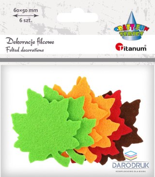 Titanum Ozdoba filcowa Craft-Fun Series Liście Titanum (PJ-072)