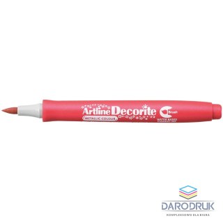 Artline Marker specjalistyczny czerwony metaliczny decorite wkład czerwony 1,0mm pędzelek końcówka Artline (AR-035 2 8)