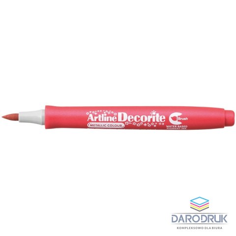 Artline Marker specjalistyczny czerwony metaliczny decorite wkład czerwony 1,0mm pędzelek końcówka Artline (AR-035 2 8)