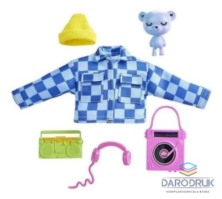 Barbie Ubranko Extra Moda + zwierzątko Barbie (HDJ38)