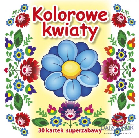 Kolorowanka Kolorowe kwiaty