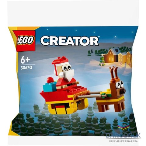 Lego Klocki konstrukcyjne Creator Przejażdżka saniami Świętego Mikołaja Lego (30670)