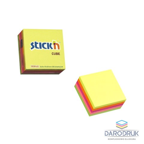 Stick'n Notes samoprzylepny (karteczki) Sticken mix 250k [mm:] 50x50 Stick'n (21203)