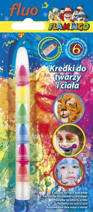Titanum Kredki do malowania twarzy segmentowe fluo 6 kol. Titanum