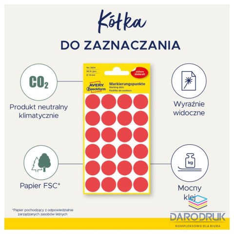 Zweckform Etykieta do oznaczania kropki 118mm niebieska [mm:] 18x43 Zweckform (3005)