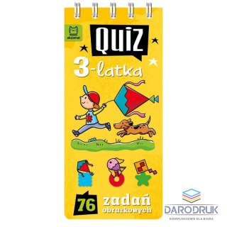 Aksjomat Książka dla dzieci Quiz 3-latka. 76 zadań obrazkowych Aksjomat