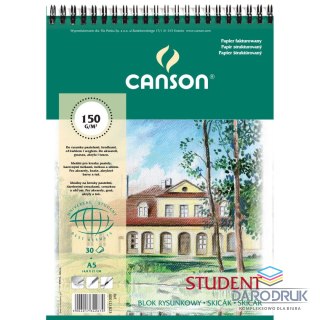 Canson Blok rysunkowy Student A5 biały 200g 50k Canson (400121823)