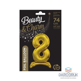 Godan Balon gumowy Beauty&Charm cyfra stojąca złota złota 750mm 30cal Godan (BC-ASZ8)