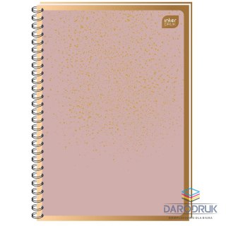 Interdruk Kołozeszyt (kołonotatnik) A6 Metalic Satin Gold 80k. 70g krata Interdruk (KOŁOZA680MSG)