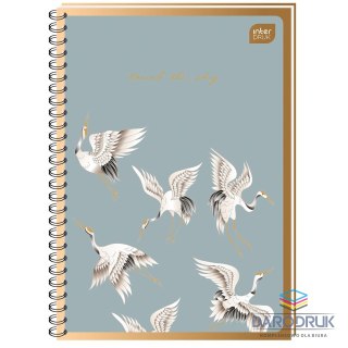 Interdruk Kołozeszyt (kołonotatnik) A6 Metalic Satin Gold 80k. 70g krata Interdruk (KOŁOZA680MSG)