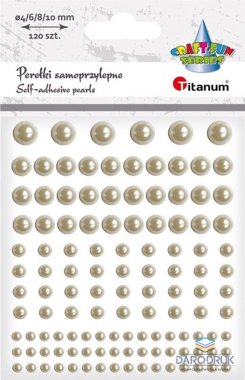 Titanum Perełki Craft-Fun Series samoprzylepne biały perłowy Titanum (56941)
