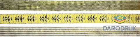 Titanum Wstążka Craft-Fun Series Boże Narodzenie 3 wzory 15x2 [mm x m] biało-złoty Titanum (A-28(4#))