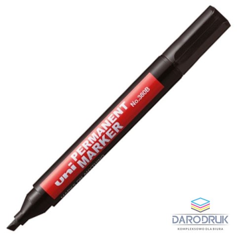 Uni Marker permanentny wkład czarny 1,0-4,5mm ścięta końcówka Uni (NO-380B)