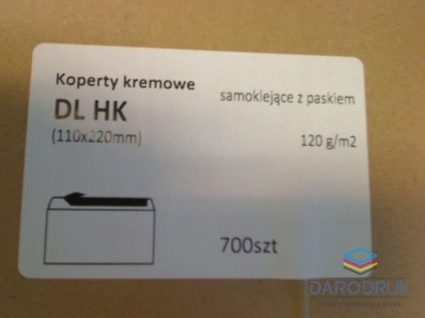 A&G Koperty Koperta DL HK 120g kremowa A&G Koperty