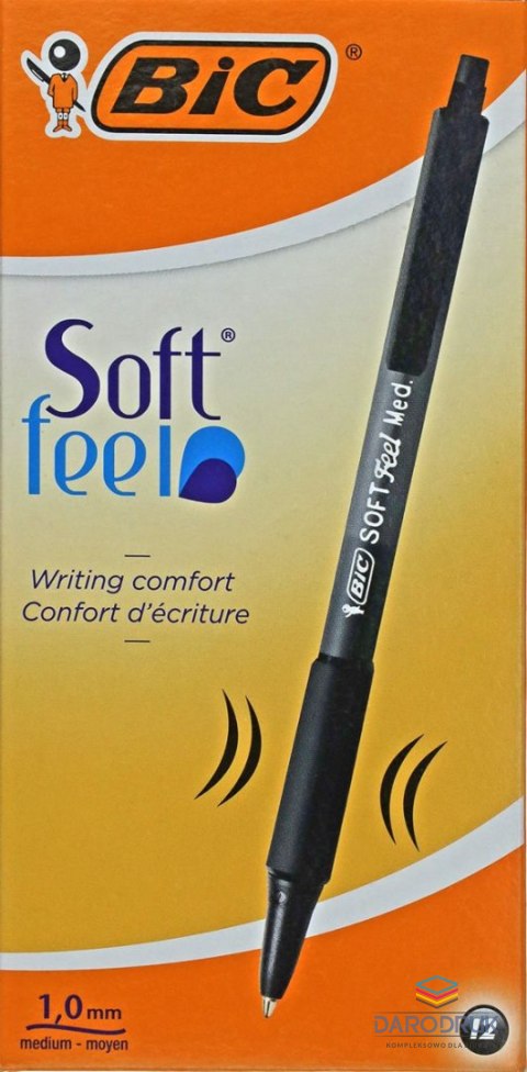 Bic Długopis SOFT FEELCLIC czarny wkład czarny 1,0mm Bic (837397)