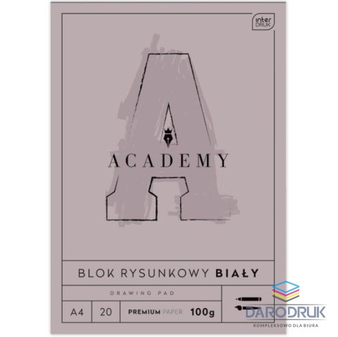 Blok rysunkowy ACADEMY A4 /20 100g A4 biały 100g 20k (5902277331700)