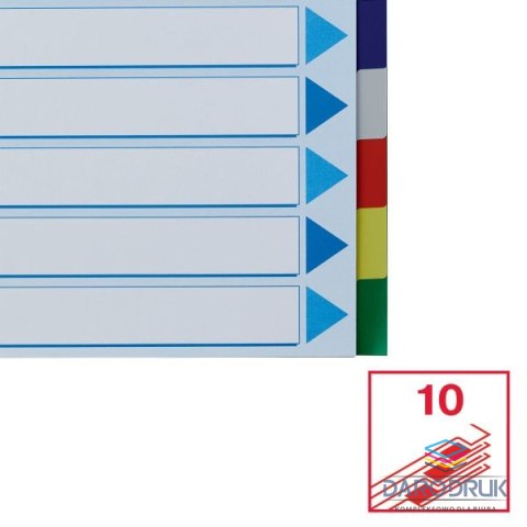 Esselte Przekładka czysta maxi A4 mix kolorów 10k [mm:] 225x297 Esselte (15267)