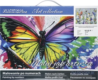 Flamingo Line Zestaw kreatywny Malowanie po numerach 30x40cm Ptaszki Flamingo Line (FSY180)