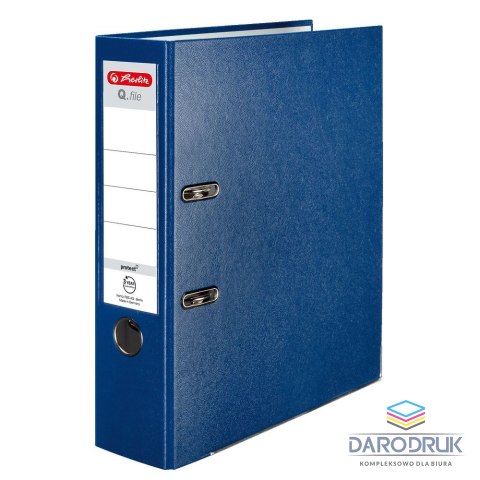 Herlitz Segregator dźwigniowy Q. file Standard 0011167418 A4 80mm niebieski Herlitz (300003084)