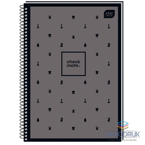 Interdruk Kołozeszyt (kołonotatnik) A4 SOFT TOUCH CHESS 5902277314000 80k. 70g kratka Interdruk (KOŁOZA480STC)