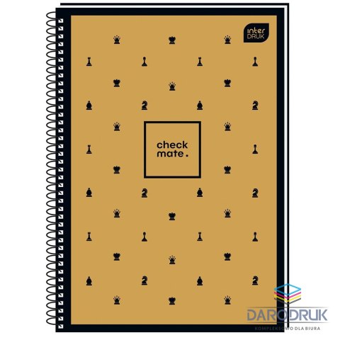Interdruk Kołozeszyt (kołonotatnik) A4 SOFT TOUCH CHESS 5902277314000 80k. 70g kratka Interdruk (KOŁOZA480STC)