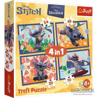 Trefl Puzzle Stitch Wakacje na Hawajach 4w1 el. Trefl (34666)