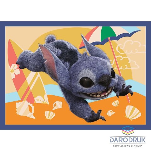 Trefl Puzzle Stitch Wakacje na Hawajach 4w1 el. Trefl (34666)