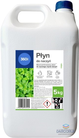 360 Pro Płyn do naczyń premium mięta 5000ml 360 Pro