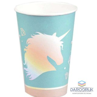 Arpex Kubek jednorazowy jednorożec 8szt. papier 200ml Arpex (DC2051-X)