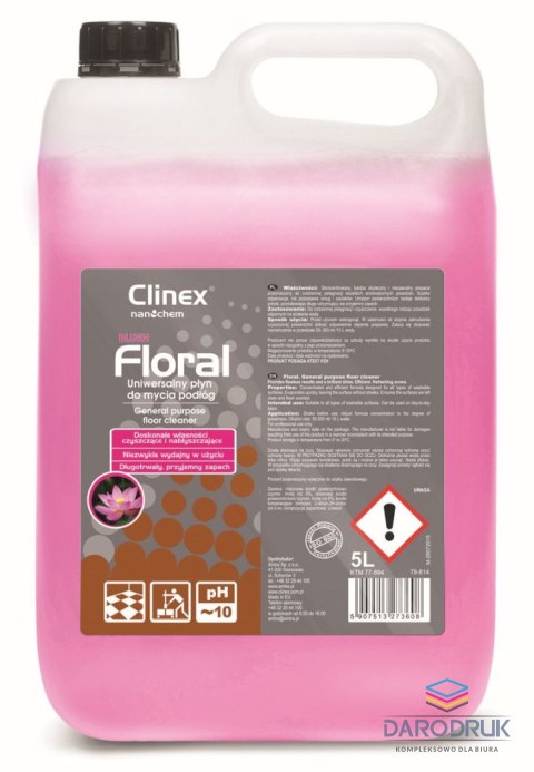 Clinex Płyn do podłóg floral blush 5000ml Clinex (CL77894)